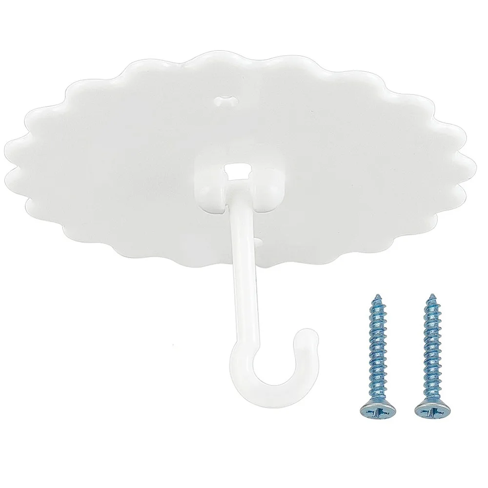 

1set 1 set Plastic & Iron Ceiling Hooks for Hanging Mosquito Net White 117.5x118x12mm