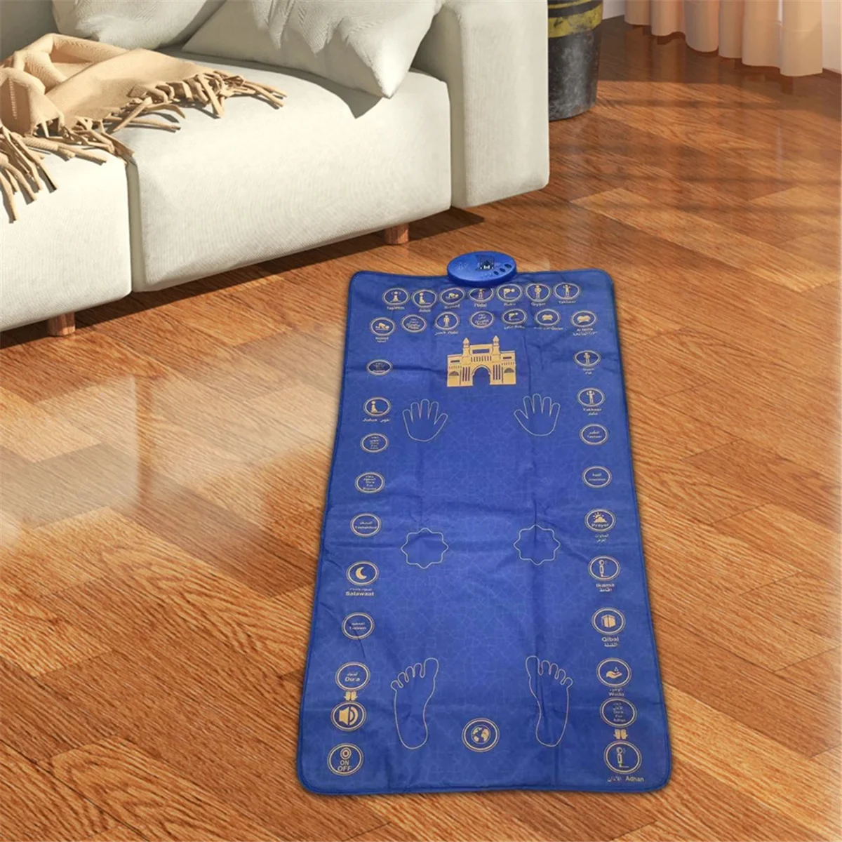 131x75CM coperta per il culto della musica interattiva elettronica per adulti tappeto da preghiera per tappetini per il culto della casa da viaggio per feste (blu)