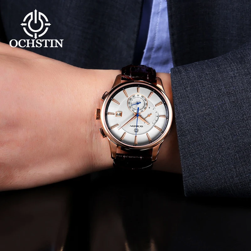 OCHSTIN Hot Model 2024 Avenger Chronograph Series Trendy Personalized Japanese Multifunction Quartz Movement Men's Quartz Watch