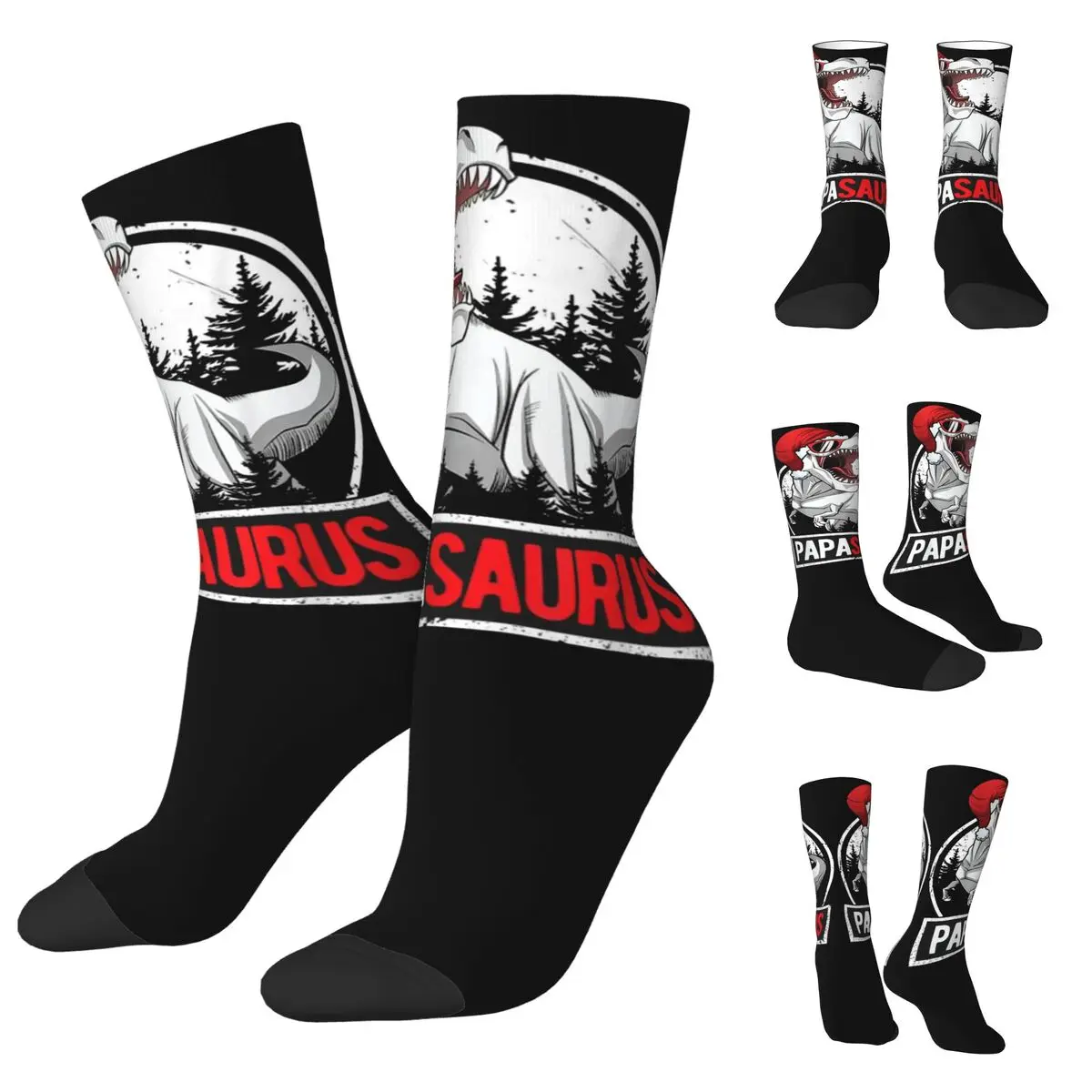 Papasaurus Men and Women printing Socks,Leisure Applicable throughout the year Dressing Gift