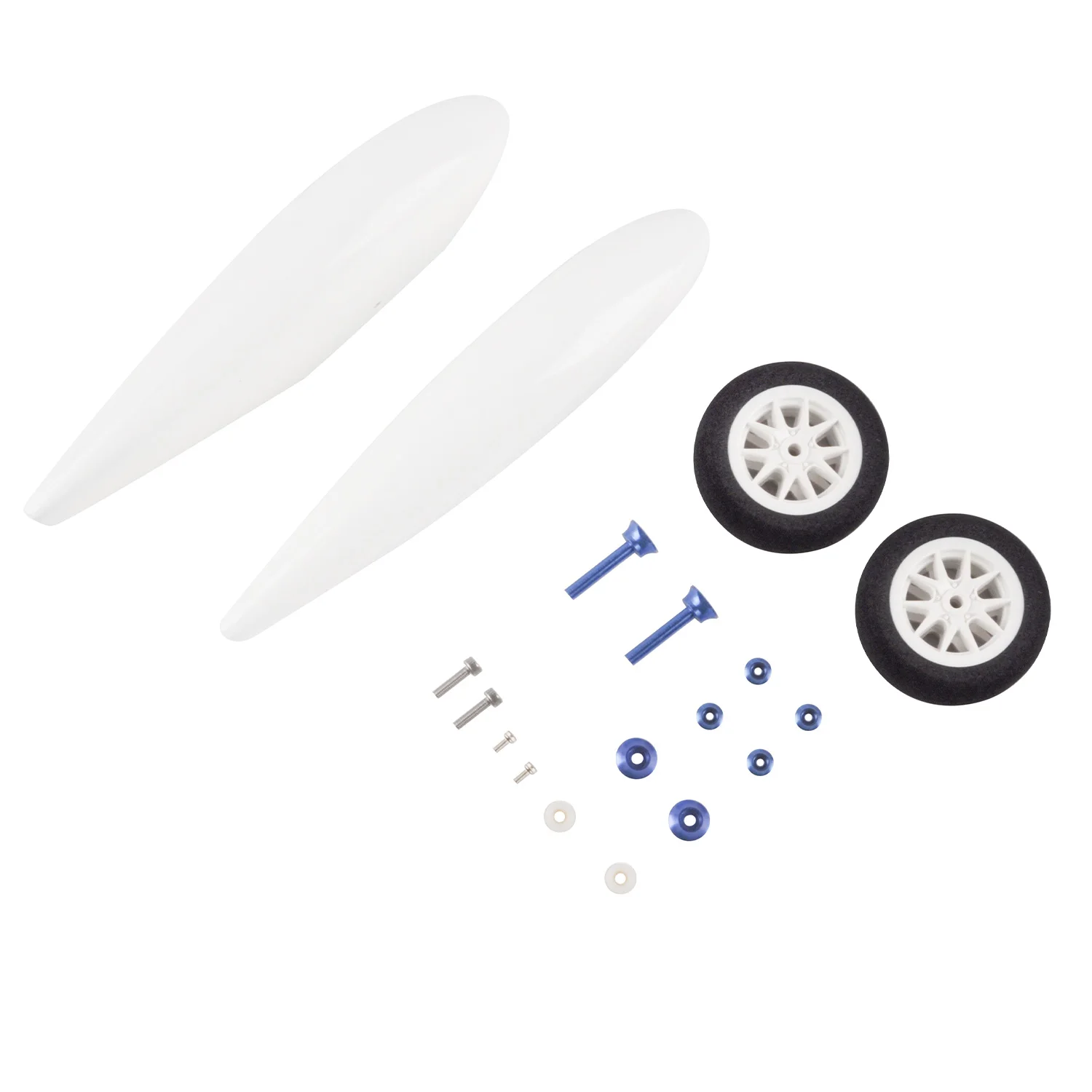 180mm Fiberglass RC Wheel Pants Landing Gear Fairing Set With Sponge Wheels For Fixed Wing RC Airplane Parts