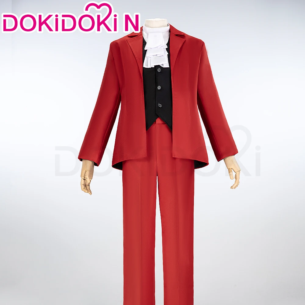 Miles Edgeworth Cosplay Costume Game Ace Attorney Cosplay【S-2XL】DokiDoki-N Benjamin Hunter Men Costume Red Suit Plus Size