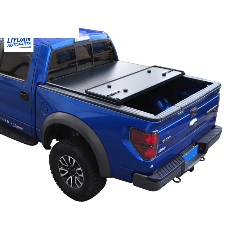 LIYUAN Factory Folding Truck Bed Cover Hard Tri Fold Tonneau Cover For Gladiator JT 2021