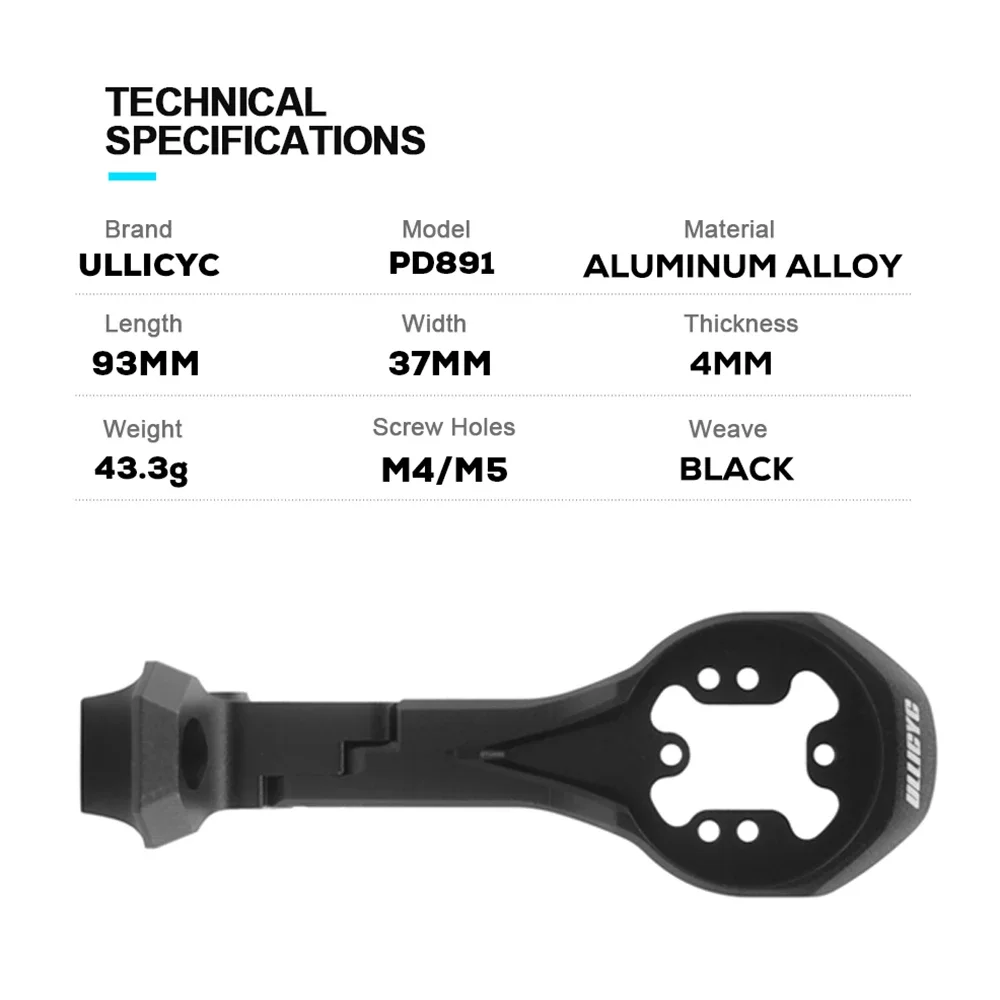 ULLICYC pour SL8 Rapide, support de guidon intégré compatible avec Gopro/GPS/Garmin/Bryton/Wahoo, en alliage d'aluminium