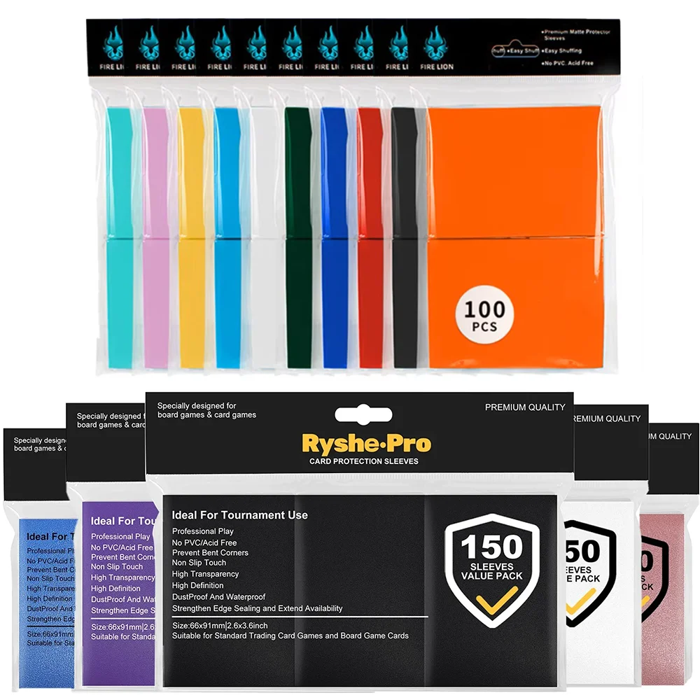 66x91mm Matte Card Sleeves for TCG MTG Yogioh Card Game Card Protectors Ideal for Double-Sleeving Fits Baseball Sports PTCG Card