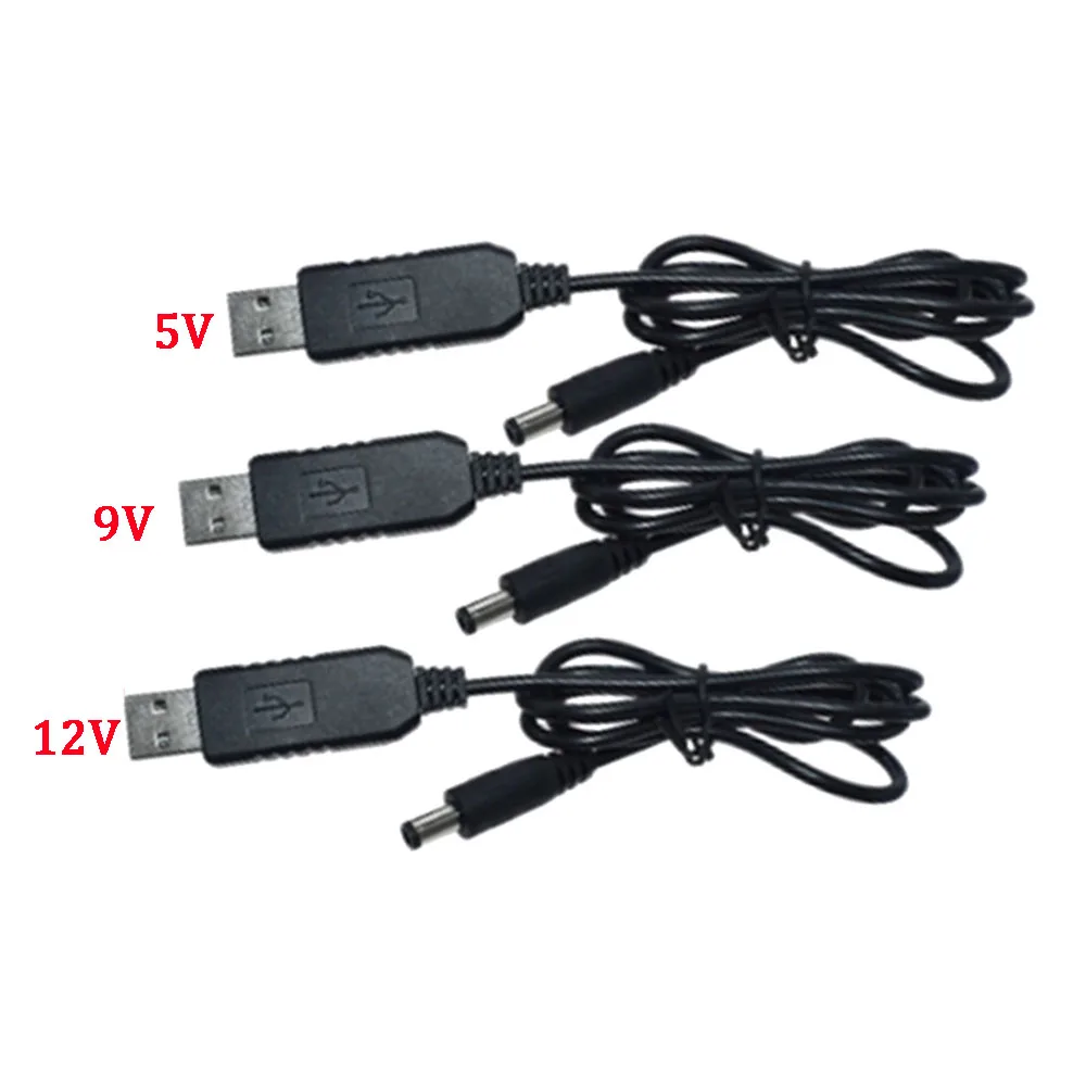 1pcs USB power boost line DC 5V to DC 9V / 12V Step UP Module USB Converter Adapter Cable 5.5x2.1mm Plug