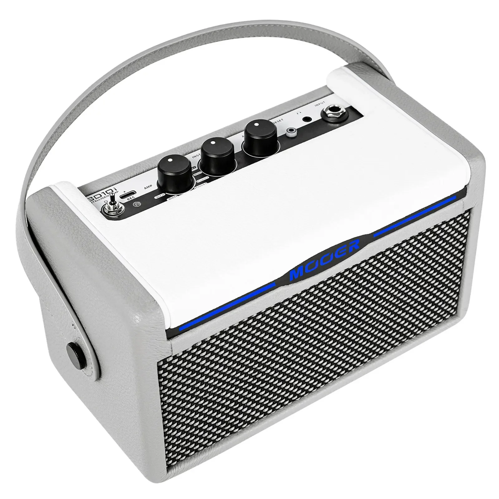 Mooer Sd10I Smart Guitar Amp-10W ستيريو، 80S Looper + 40 إيقاعات طبلة، تكامل التطبيق، 52 أمبير Sims - أداة استوديو منزلية الكل في واحد