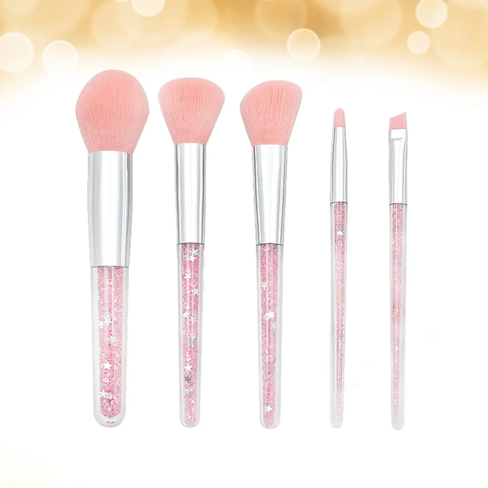 5 Pcs/1 Cosmetics Brush Blush Travel Kit Professional Makeup Powder for Woman Miss