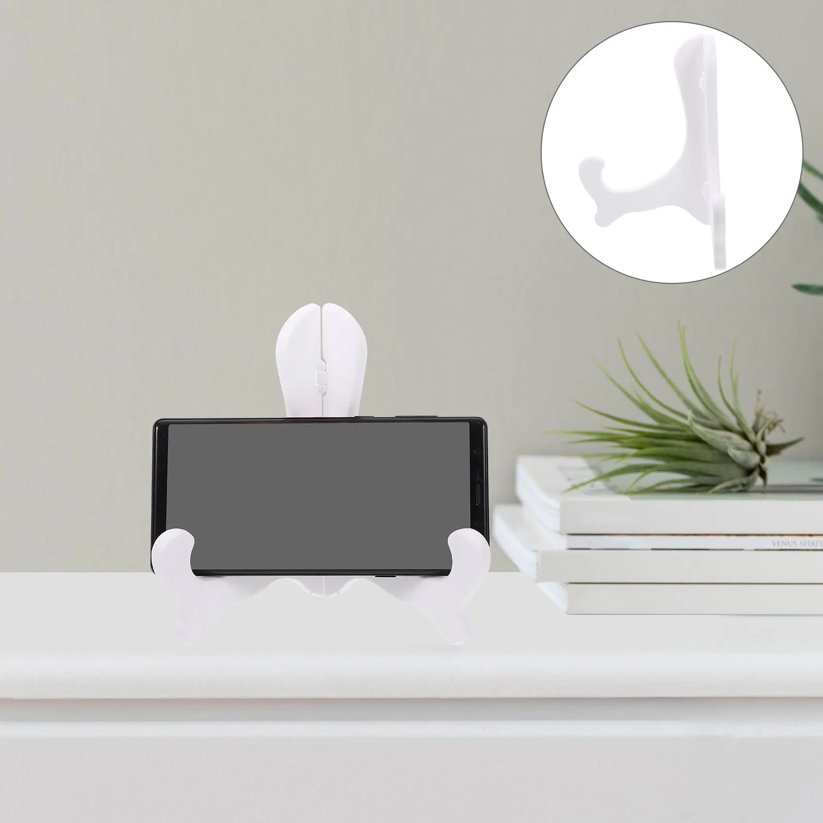 

4Pcs Desktop Plate Display Stands Tea Cake Holder Photo Record Showcase Decorative Rack Plate Stand Cd Stand Tea Cake Rack