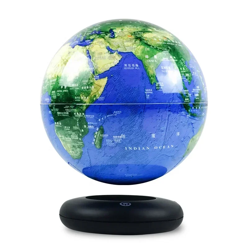 HCNT  Levitation 8 Inches World Map Luminescent Globe Vivid Floating Geoeraphy Teaching Resources&Fancy Gift  Kids Toys