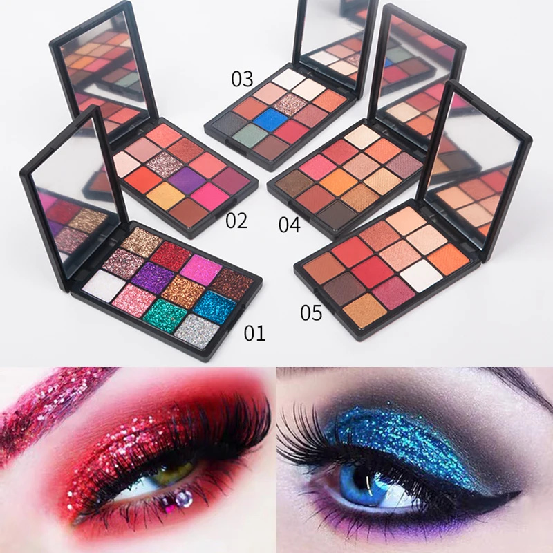 12 色のアイシャドウパレット女性のメイクアップ顔料マルチカラー防水アイシャドウマットグリッターパウダーパレットアイ化粧品