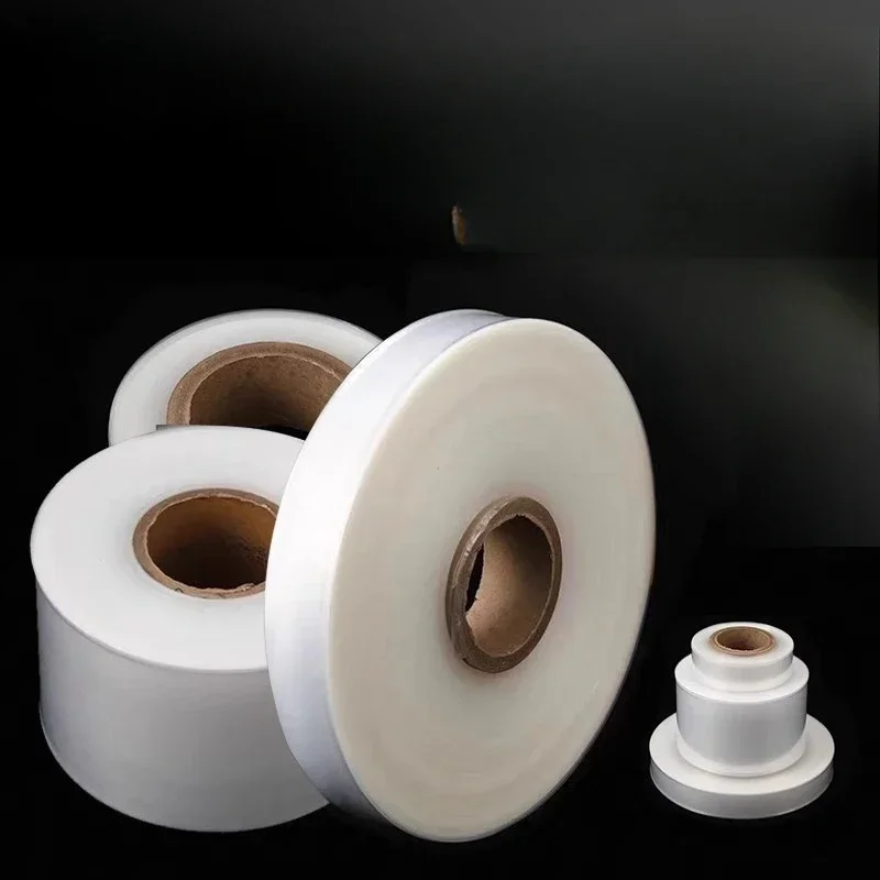 200m Plastic High-pressure Transparent Straight Through Film Thick PE Roll Film Long Strip Flat Mouth Dust-proof Tube Pouch