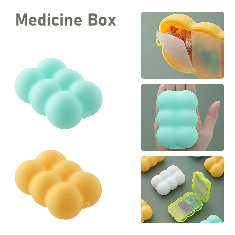 

Контейнер для лекарств с 6 отделениями, держатель для планшета, органайзер для хранения, контейнер для таблеток, разветвители, 3 цвета, органайзер для таблеток