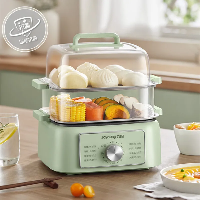 

Joyong Electric Steamer Egg Steamer Household Electric Steamer Multifunctional Breakfast Bun Timing Stainless Steel Steamer 220V