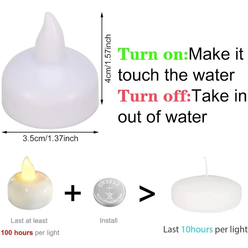 2/4/8/10Pcs Flameless LED Candles Lights Battery Powered Tealight Romantic Tea Candles for Birthday Party Wedding Decorations