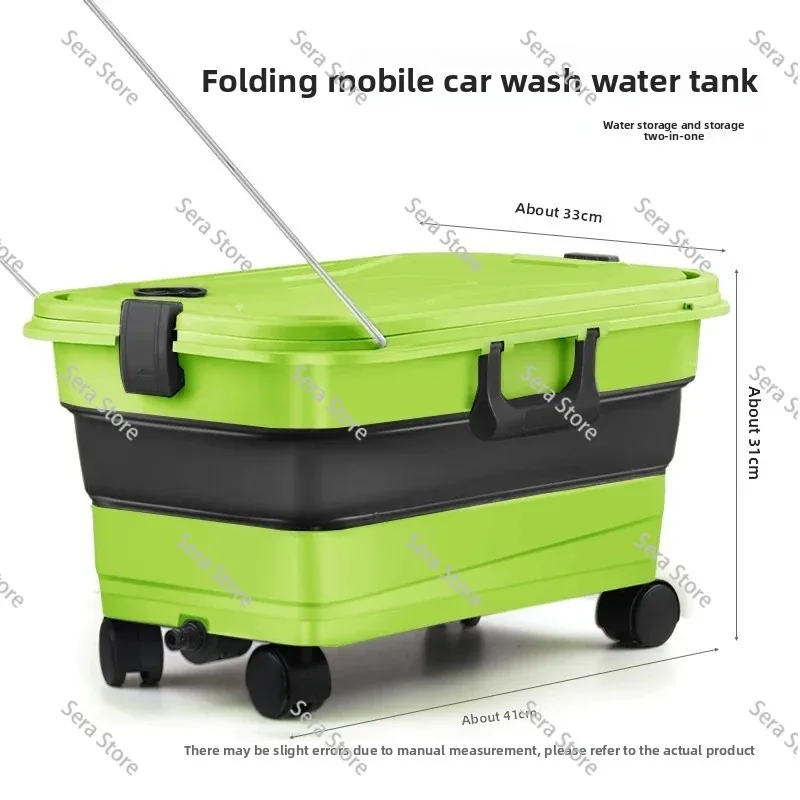 22L Foldable Car Wash Bucket Portable Space Saving Collapsible Cleaning Water Pail Multifunctional Mobile Washing Tool