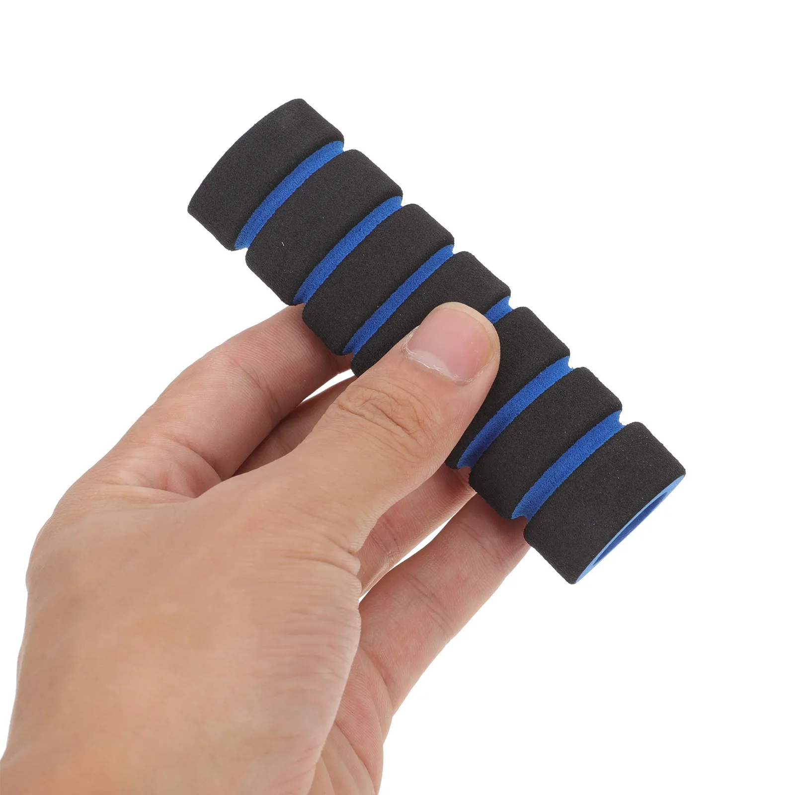 2Pair Handlebar Grip Covers Non-Slip Sponge Shock Absorbing Comfortable Riding for Bike Racing Motorcycle Blue