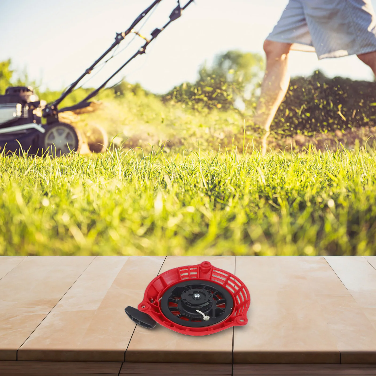 Pull start cabo recoil starter pull conjunto para honda recoil starter 28400-ze6-t02 hr 214 hr214 215 hr215 cortador de grama parte