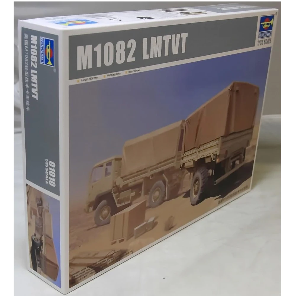 

Trumpeter 01010, масштаб 1:35, США M1082 LMTVT, тактический автомобиль, прицеп, военный автомобиль, пластиковая сборная модель, комплект, подарочная строительная игрушка