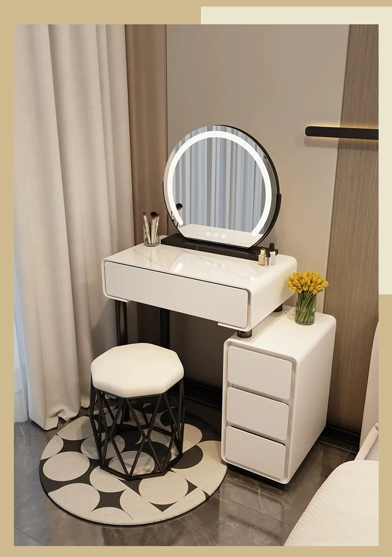 Small-sized dresser bedroom 60CM modern minimalist 2024 new cream wind master bedroom closet integrated makeup table