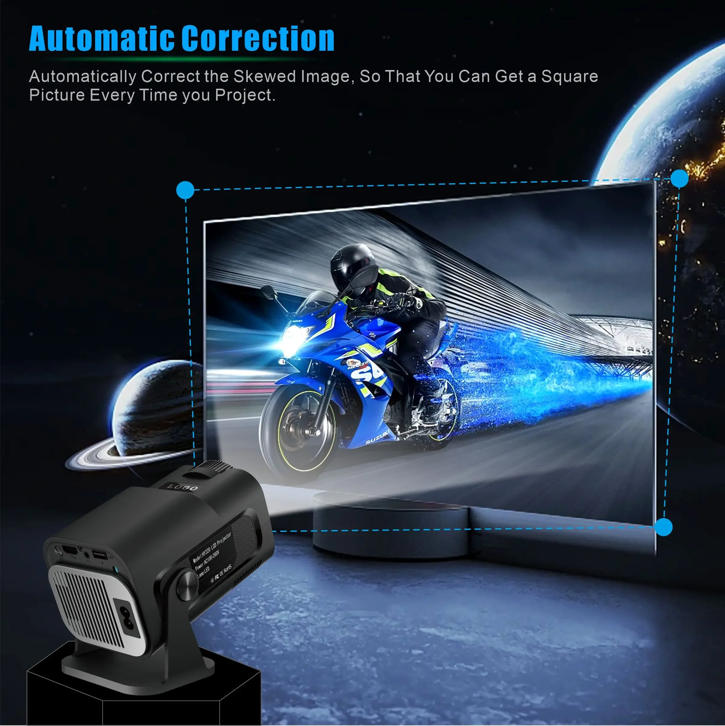 Projecteur Portable pour Touriste, HY320, Android 11, Wifi 6, Natif 1080P, 200ANSI, 1920x1080P, Home Cinéma, Mise à Niveau Mini Hy320, Provaincu