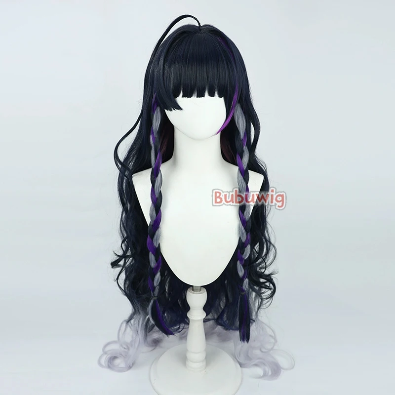 Bubuwig Synthetic Hair Meloco Kyoran Cosplay Wigs Virtual YouTuber Meloco Kyoran 110cm Long Wavy Mixed Color Wig Heat Resistant