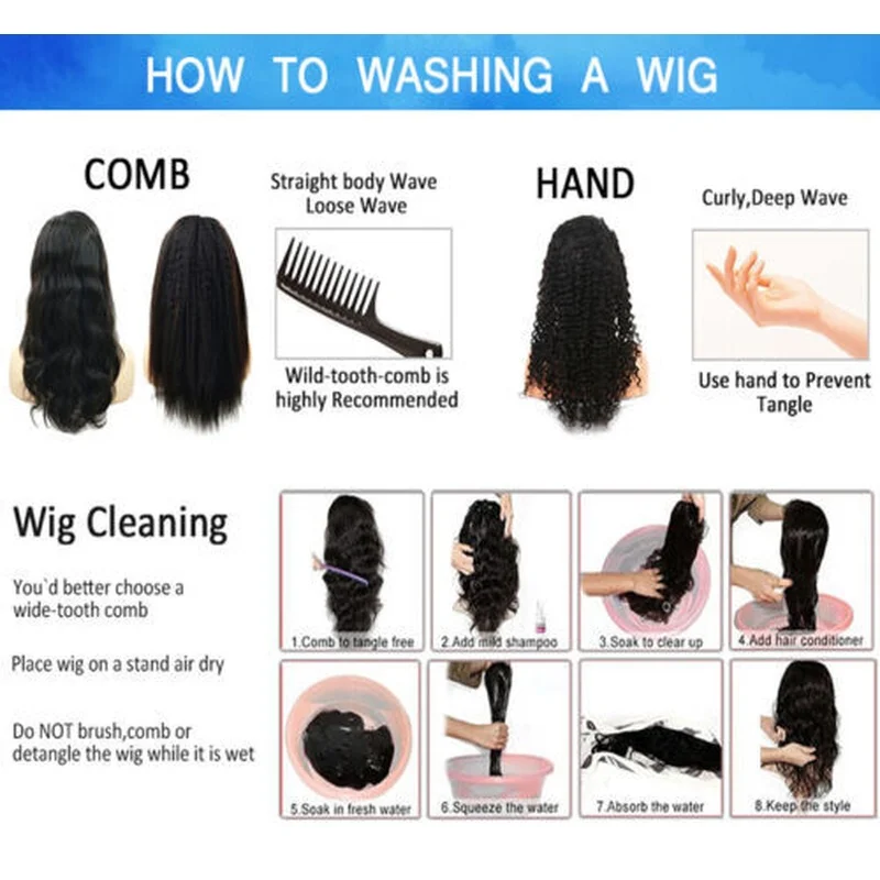 Dark Blue Body Wave 13x4 Lace Front 100%  Hair Wig Pre Plucked Remy WIgs