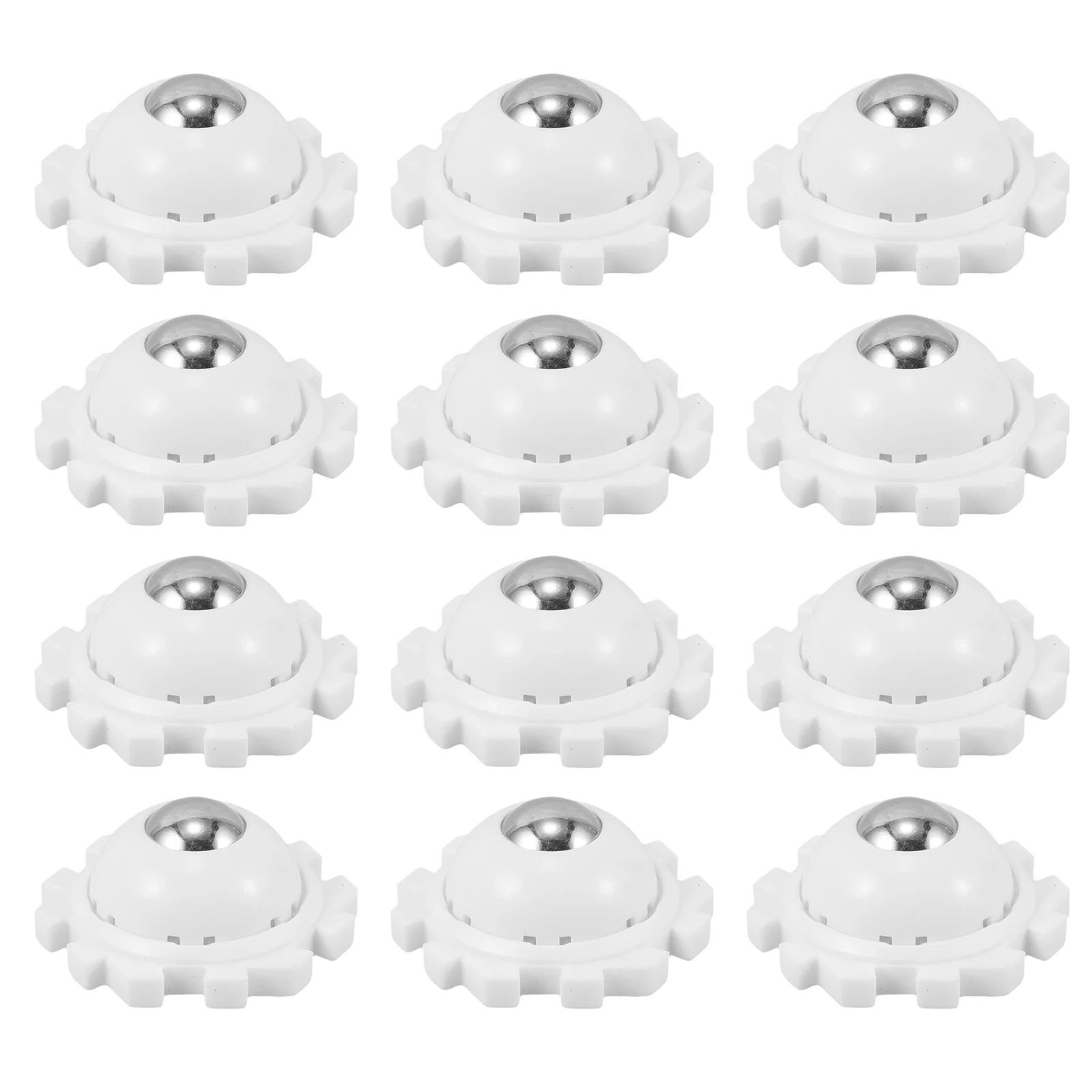 12 Pcs Paste The Universal Wheel Self Adhesive Swivel Wheels For Furniture Plywood Appliance Abs