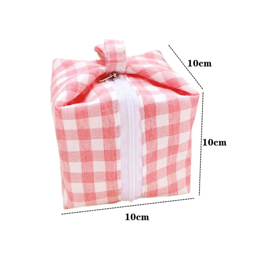 Girl Plaid Coin Bag Beauty Case Eyebrow powder Handbag Cosmetic Case Cosmetic Bag Makeup Organizer Makeup Bag