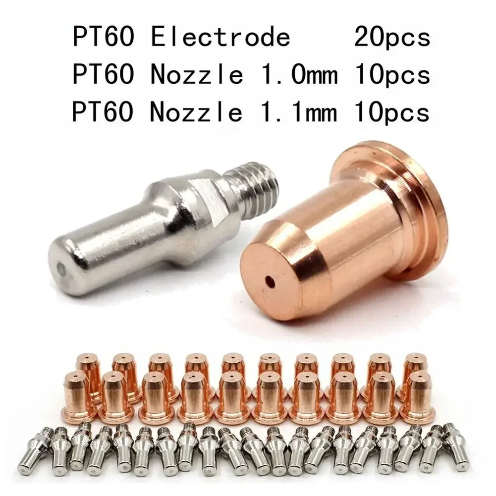 40 szt. Końcówek plazmowych 1,0 mm 1,1 mm Elektroda 52582 Do palnika IPT-60, PT60, PT40, IPT-40