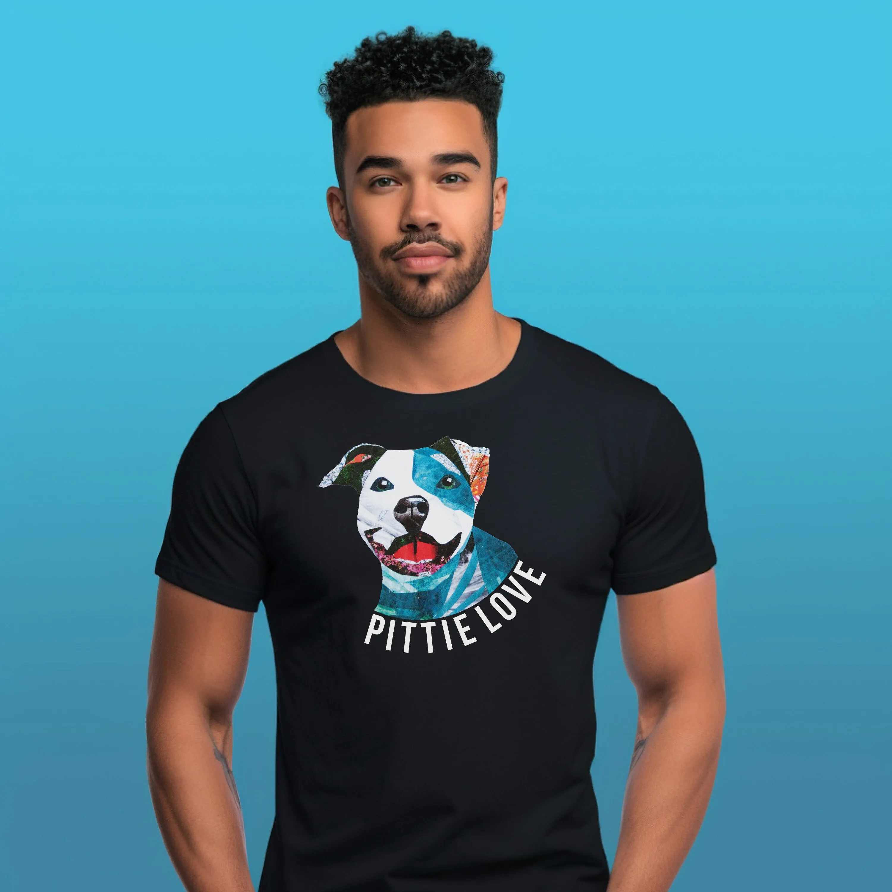 Pittie Love Pitbull T Shirt For Lovers Mom Pittbull Dad Adopt Don'T Shop Animal Rescue Support Collage Art