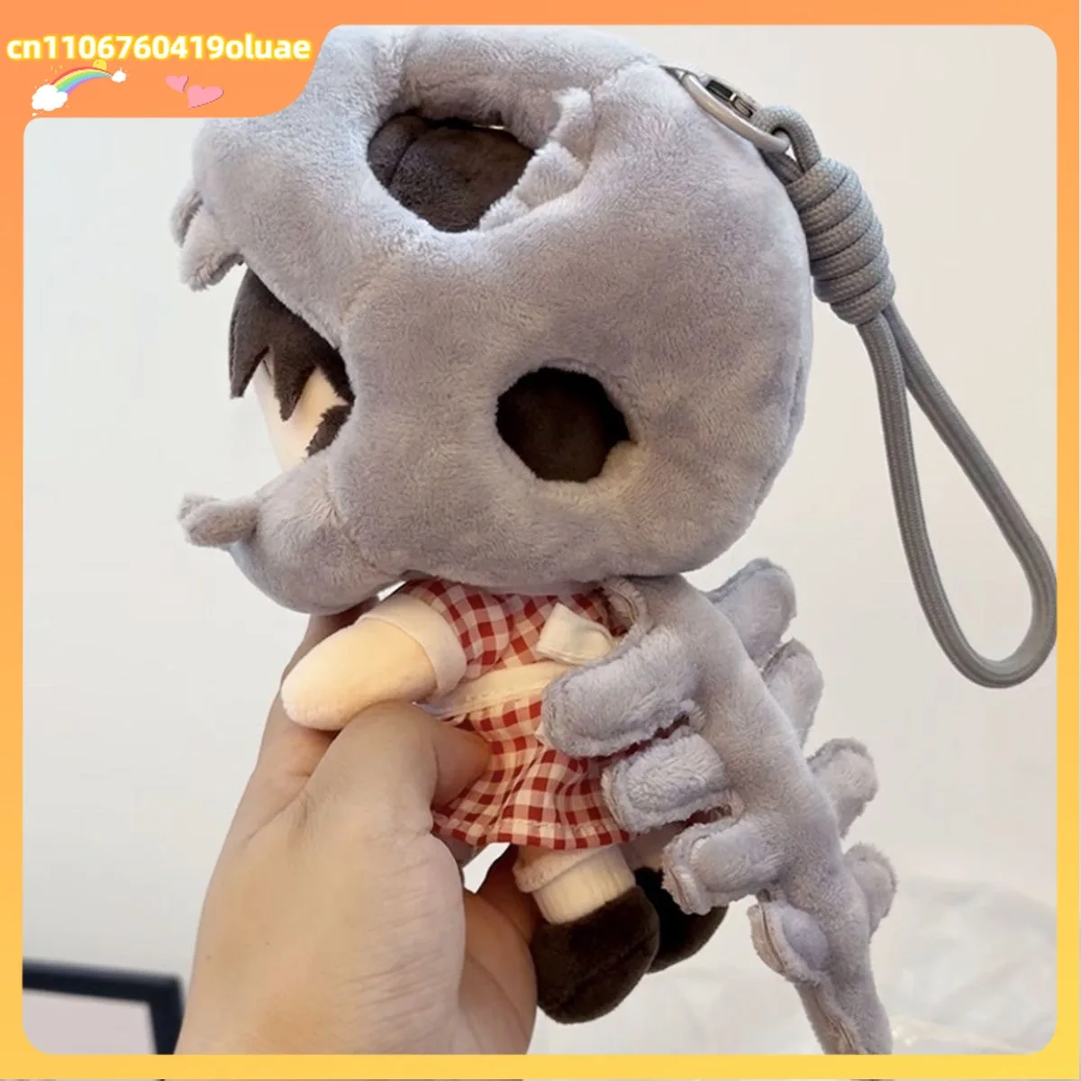 Only Clothes Cute Dinosaur Skeleton Doll Outfit Pendant Funny Dress-Up Bag Hanging Headgear Accessory Ornament Toy Gift For Fans