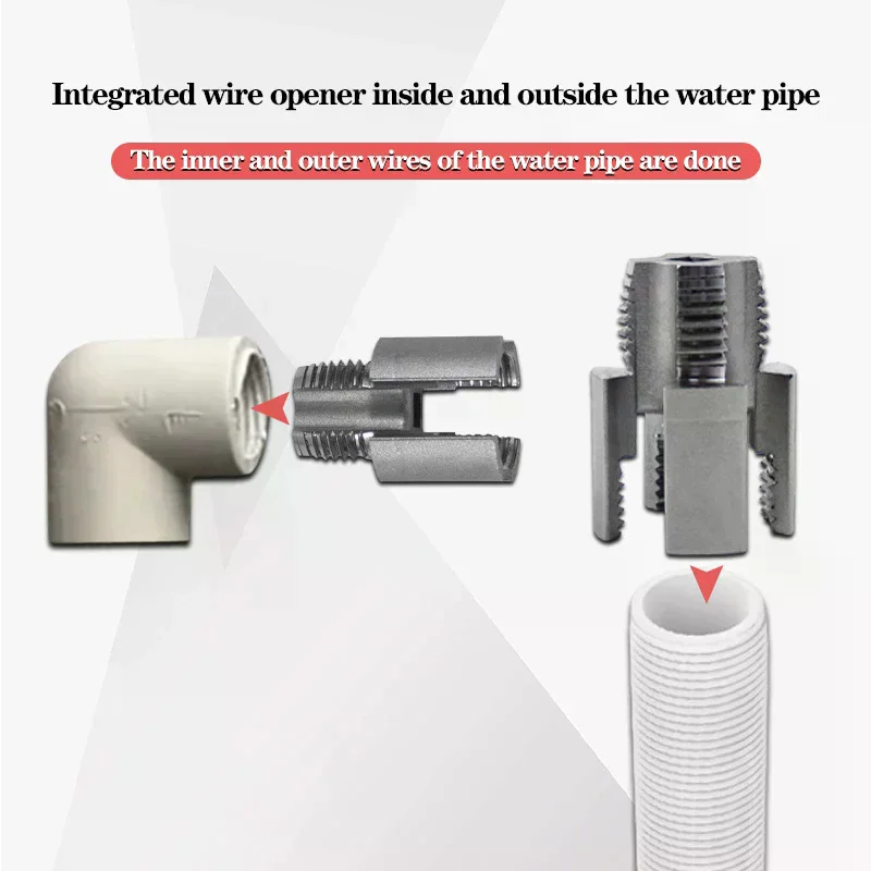 1/2 بوصة 3/4 بوصة PPR/PVC انبوب ماء عراف التنصت أداة الداخلية الموضوع الخارجي المتكاملة انبوب ماء سلك فتاحة #1
