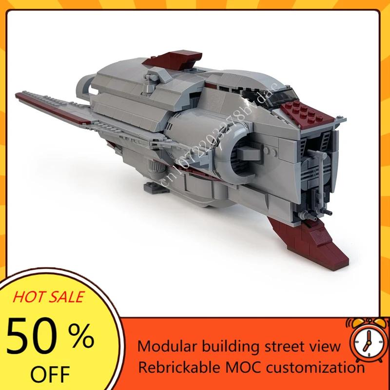 1311PCS Polan 717 Transport Space War Military MOC SpaceShip Battle Model Custom Puzzle Architecture DIY Assembly Model Toy Gift