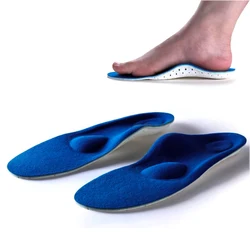 1 Pair Flatfoot Orthopedic Insoles for Men Women Full Length Arch Support Insoles for Flat Feet Plantar Fasciitis Feet Pain