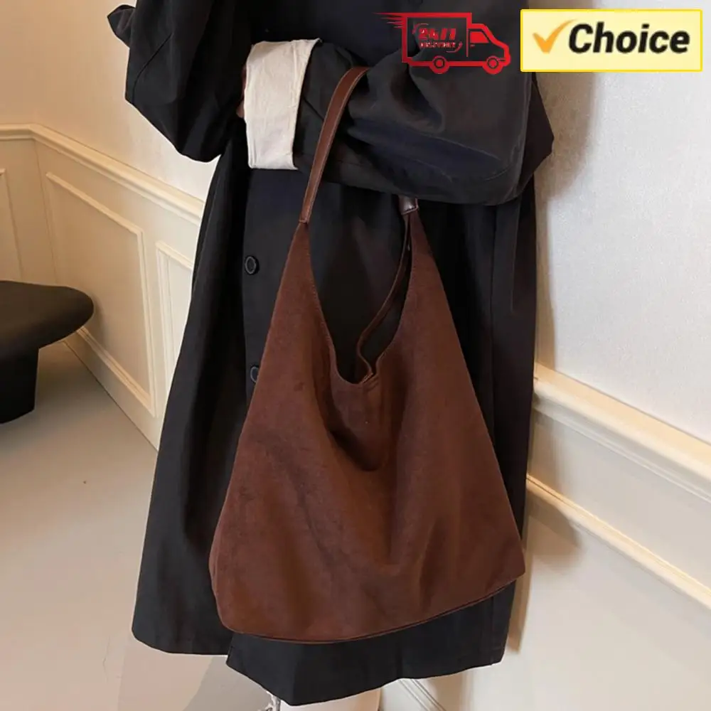 

Матовая винтажная сумка в стиле ретро, женская простая повседневная пригородная сумка, сумка-тоут в стиле ретро для отдыха, большая вместительная осенне-зимняя сумка на плечо