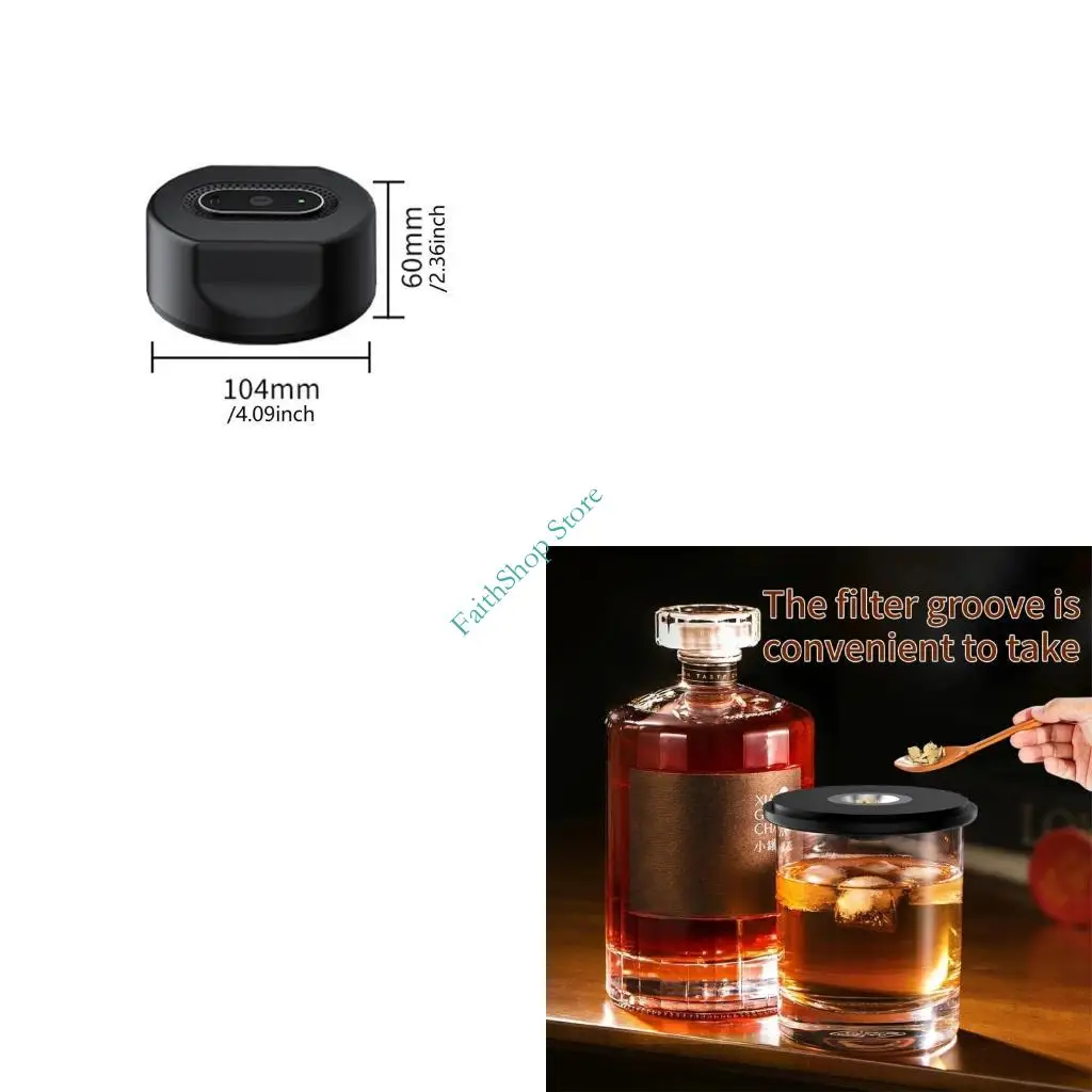 

124E Electric Drink Smoker Set with 6 Chip Birthday Gift for Men Lover