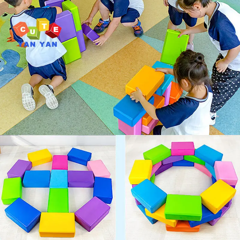 Team Building EVA Foam Balance Brick Fun Sports Meeting Group Building Game Outdoor Expansion Activity Props Toys for Kids Adult