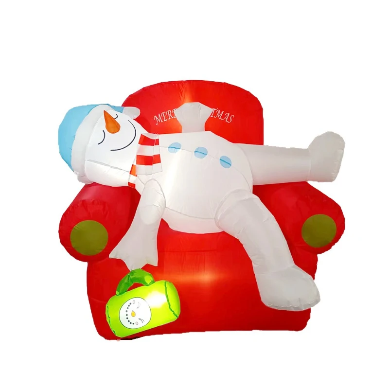 

Christmas sofa snowman 1.5 meters garden decoration, holiday layout model inflatable air model