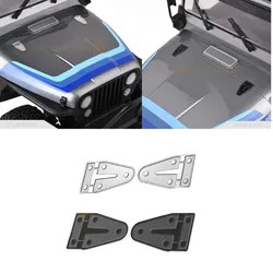 Simulated Car Shell Metal Hood Hinge Stainless Steel Decorative Sheet for 1/10 RC Crawler Car SCX10 III CJ7 Modified Accessories