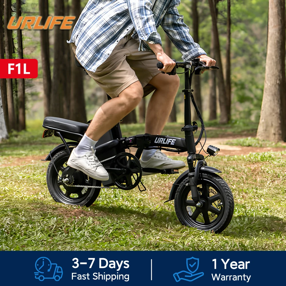 URLIFE F1L 14 Zoll Faltbares Elektrofahrrad für Erwachsene mit 48V 7,5Ah Akku, 25km/h & 30-40km Reichweite