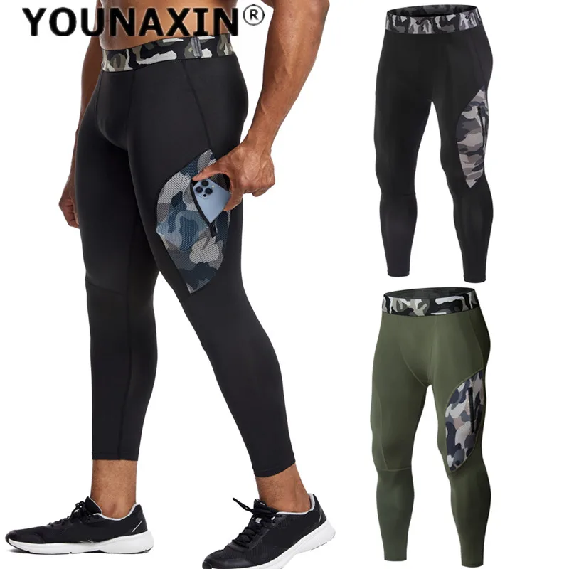 

Men's Camo Trousers Sports Pants With Pocket Tight Running Basketball Sportswear Fitness Training Gym Quick Dry M L XL 2XL 3XL