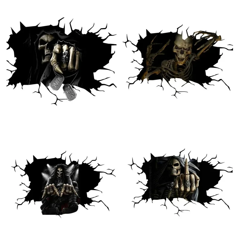 

Car Sticker Halloween Wall Floor Horror Skull Is Coming Vinyl Sticker Car Window Home Decoration