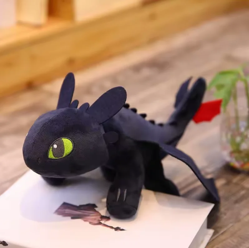 HOT 35cm Plushie Dragon Toys Kawaii White Black Dinosaurs Animal Stuffed Plush Toys Home Decor Boys Girls Birthday Xmas Gifts@@ view 5