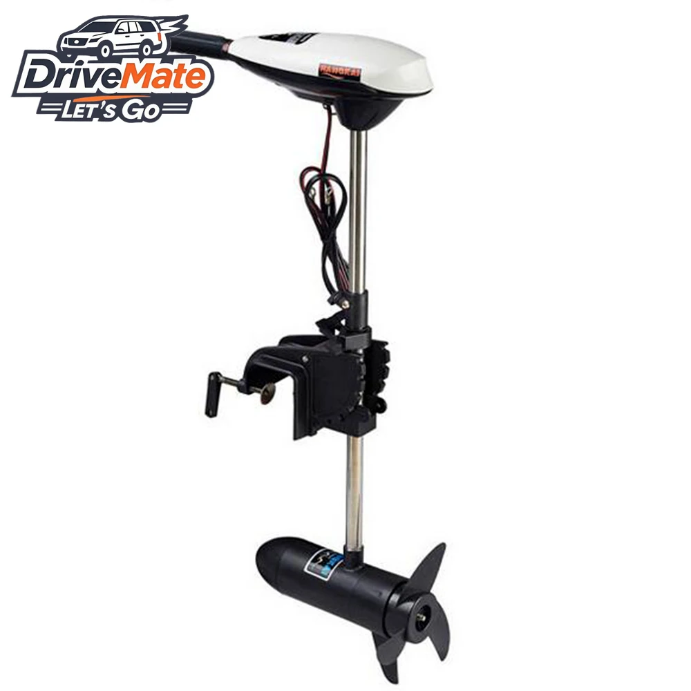 

45Lbs DC 12V Trolling Electric Motor 552W Outboard Engine White Boat Motor for Salt Water