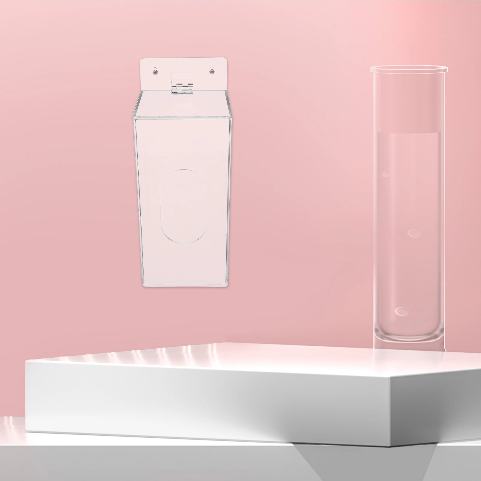 

Glove Storage Box Acrylic Wall Mount Mask Holder Transparent Disposable Gloves Dispenser Lab Hospital Use Eyewear Accessories