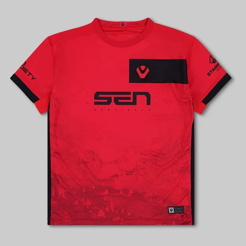 

Valorant Sentinels Esports Gaming Uniform Training Short Sleeve T-Shirt Boys O Neck Sweatshirt Running Tops TENZ Tournament Tees