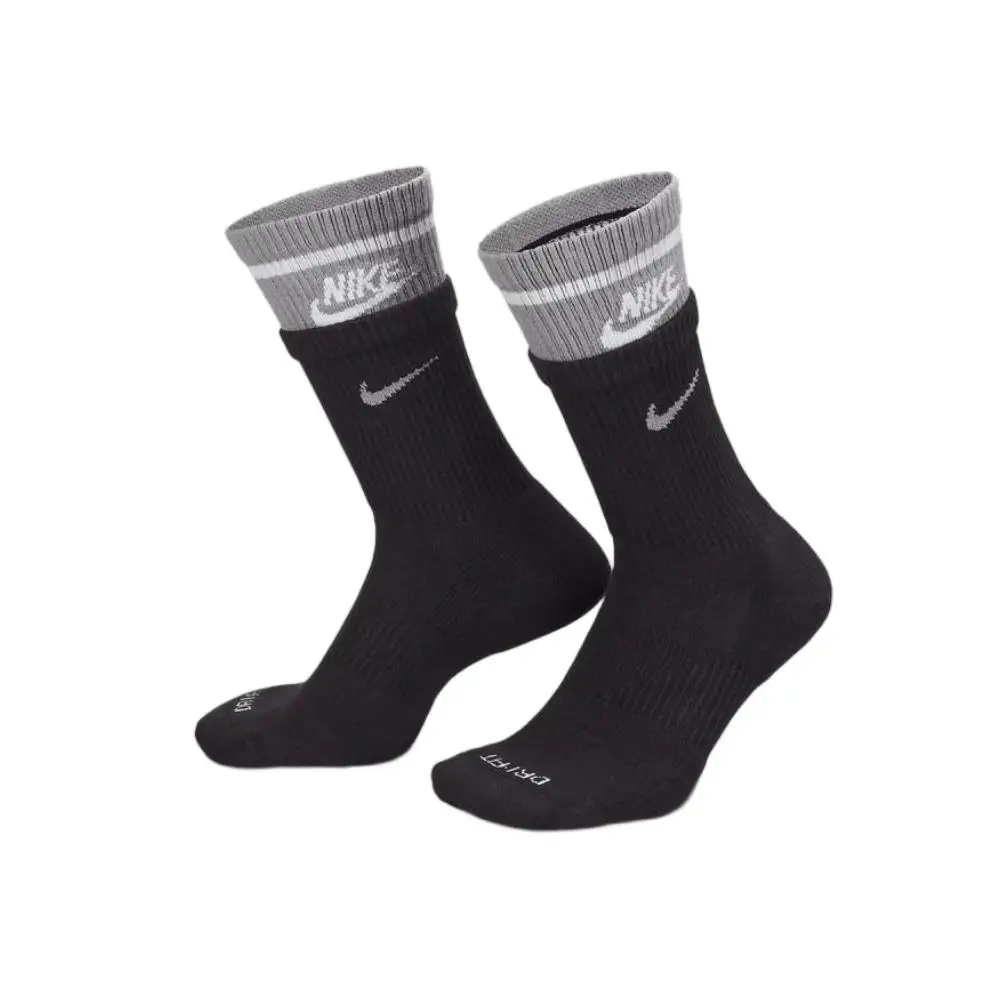 

Nike Breathable, Casual, and Comfortable Mid-Calf Non-Slip Sports Socks for Men and Women, 3-Pack FN3148-001