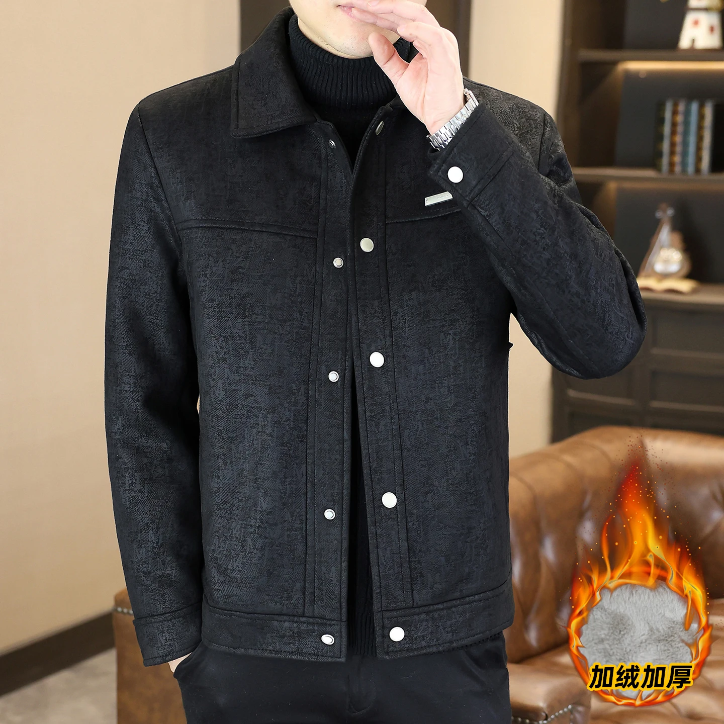 High Quality Winter Woolen Jacket for Men Slim Fit Thick Warm Added Velvet Short Windbreaker Casual Business Wool Blend Jackets