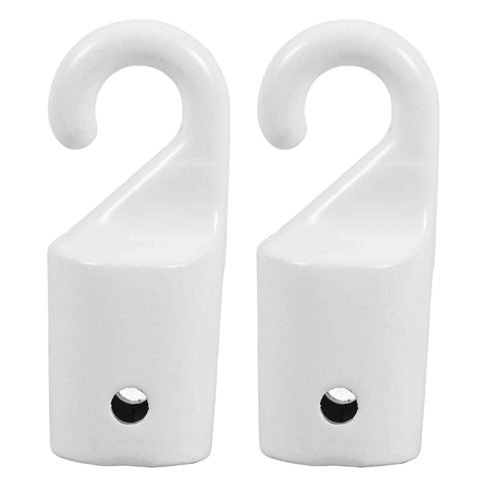 2 قطعة البلاستيك الأبيض أعمى عصا هوك استبدال تلميح قبعات لقضبان الستائر تركيب سريع الستائر اكسسوارات الستار عصا السنانير #3